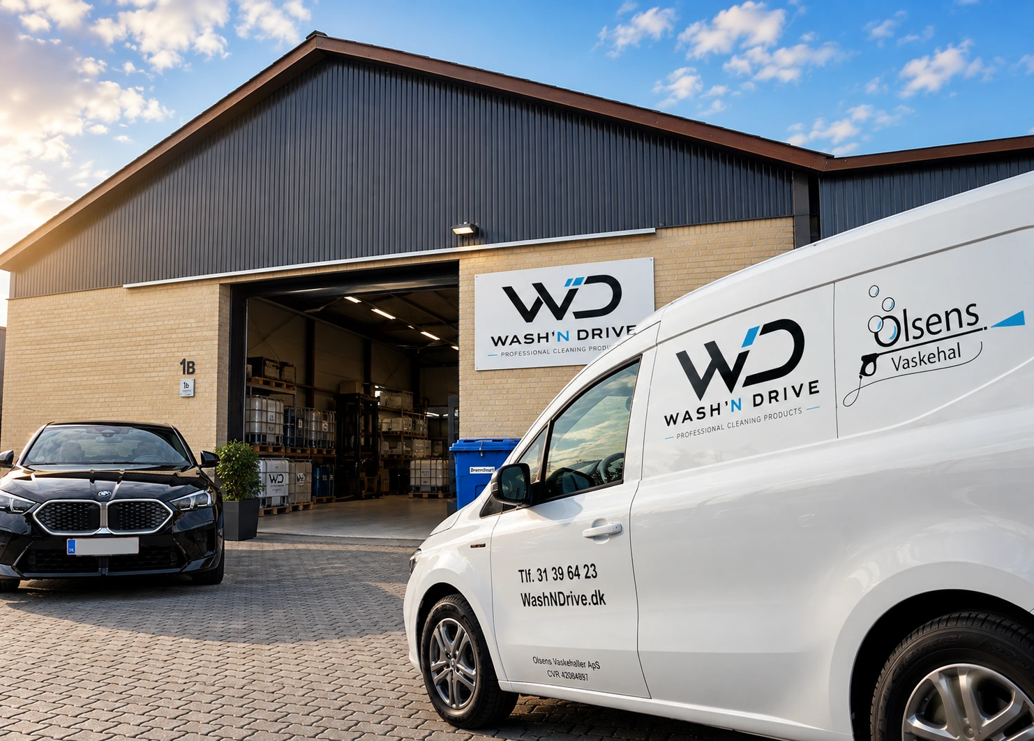 Wash'N Drive varevogn og domicil i Osted